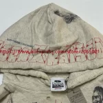 SAINT Rhinestone BORN RAISED Hoodie Men Women 1:1 High Quality Vintage Full Print Graffiti Print Pullovers - AliExpress - Image 4