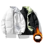 Loose-Fit Hooded Puffer Jacket for Men New Winter Cotton Coat Trendy Cotton Jacket Thickened Versatile Men's clothing - AliExpress 200000343 - Image 4