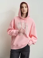 AMII Minimalist Hoodies for Women 2025 Autumn Art Print Letter Drop Sleeve Hooded Female Loose Streetwear Pullover 12413019 - AliExpress - Image 3