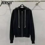 HKSH Spring New Men's Tide Punk Dark Hoodie Classic Black Coat Zipper Cardigan Hooded Long Sleeve Sweater Chic Sweatshirt HK0794 - AliExpress