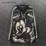 Heavy Industry New Sequin Print Cartoon Y2k Hooded Sweatshirt For Women's Loose Casual Fashion Top Pullover Sudaderas De Mujer - AliExpress - Image 2