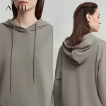 AMII Minimalist Women Hoodie Cotton 2025 Autumn Streetwear Sweatshirts Letter Embroidery Loose Hoodies Casual Pullover 12543134 - AliExpress - Image 5