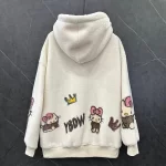 2025 Autumn Winter New Sweet Age-Reducing Cartoon Hooded Sweatshirt For Women's Loose Casual Top Long Sleeved Lace-up Sudaderas - AliExpress - Image 3