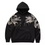 Makuluya Hoodies Yokosuka Black Dragon Phoenix Suzaku Pattern Embroidered Pullover Sakura - AliExpress - Image 2