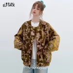 ELFSACK 2025 Spring New Arrivals Retro Elegant Velvet Short Jacket Neo-Chinese Style Goldfish Top - Image 3