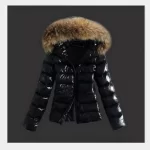 2025 Winter Jackets Women Basic Coats Fashion Faux PU Leather Winter Jackets Women Artificial Fur Collar Coat Female Outerwear
