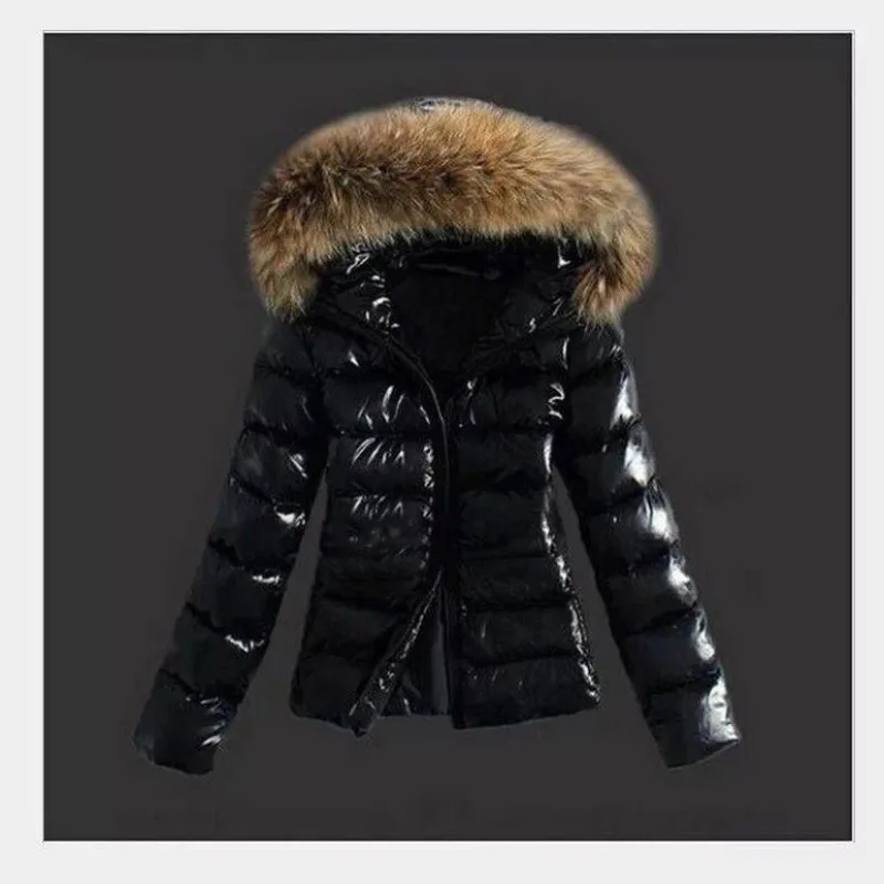 kf-S25cd5e7c60c5458eae52d71eed50948dJ 2025 Winter Jackets Women Basic Coats Fashion Faux PU Leather Winter Jackets Women Artificial Fur Collar Coat Female Outerwear - Image 1