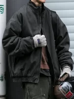 Japanese Vintage Polar Fleece Jacket Men Winter High Quality Thick Jacket Korean Streetwear Loose Couple Trendy Warm Coat Male - Image 3