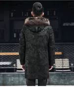 Tcyeek Mink Real Fur Coat Men Clothes Winter Jacket Warm Raccoon Fur Collar Mens Coats Mid-length Sheepskin Leather Coat 2025 - Image 3