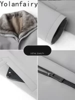 YOLANFAIRY High-end Natural Fur Parka Luxury 2025 Whole Mink Fur Liner Coat Men Warm Winter Clothing Mid-length Fur Coats Jacket - Image 3