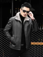 AYUNSUE100% Natural Cow Leather Jacket Men Winter High-end Mink Fur Liner Coat Warm Genuine Leather Jackets Man Chaquetas Hombre - Image 2