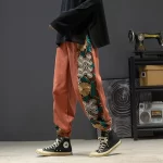 Spring Autumn Fashion Plus Size Casual Pants Men Clothing Embroidery Patchwork Harem Trousers Oversized Harajuku Joggers Male - Image 4