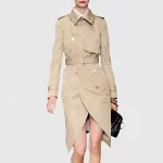 TWOTWINSTYLE Casual Irregular Trench For Women Lapel Long Sleeve High Waist Sashes Front Split Khaki Windbreaker Female 2020 New - Image 2