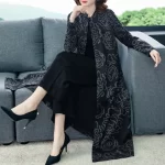 High end Windbreaker Women New 2025 Spring Autumn Long Trench Coat Fashion Slim Single-breasted print Coat Women's Overcoat - Image 2