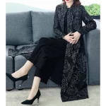 High end Windbreaker Women New 2025 Spring Autumn Long Trench Coat Fashion Slim Single-breasted print Coat Women's Overcoat