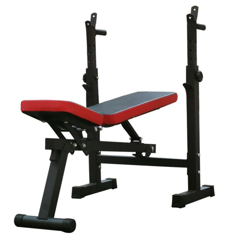 kf-H605acbbc5ab1478b82eed4aae3c74e6bZ Multifunctional weightlifting bed bench press frame home fitness equipment bench press frame folding barbell frame bracket - Image 1