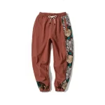 Spring Autumn Fashion Plus Size Casual Pants Men Clothing Embroidery Patchwork Harem Trousers Oversized Harajuku Joggers Male - Image 5