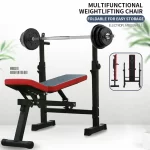 Multifunctional weightlifting bed bench press frame home fitness equipment bench press frame folding barbell frame bracket - Image 2