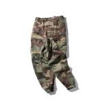 Men Cargo Camouflage Pants Loose Heavy Weight Cotton Washing Multi-Pocket Training Tractical Military Sport Slim Fit Trousers - Image 4