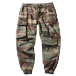Men Cargo Camouflage Pants Loose Heavy Weight Cotton Washing Multi-Pocket Training Tractical Military Sport Slim Fit Trousers - Image 5