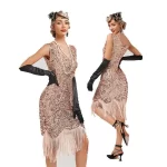 New Arrivals Women's 1920s 30S Sequin Fringed Beaded Flapper Gatsby Cocktail Dress Wedding Formal Party Dresses - Image 2