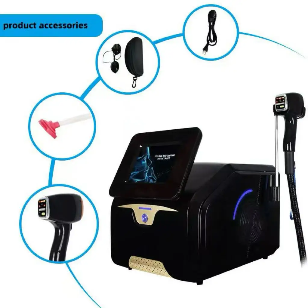 kf-S079796561b894b9b8603a0a32bfca656h New 3000W Power 808nm Diode Laser Hair Removal Device 3 Wave 532 755 1064nm Picosecond Carbon Peel Painless hair removal machin - Image 1