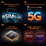 RugOne Xever 7 5G Rugged Phone Android 15 Smartphone 512GB ROM 12+12GB RAM 6.67" 120Hz AMOLED NFC 5500mAh Swappable Battery - Image 4