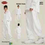 ZODF New Men Heavy Weight 440gsm Solid Sweatpants Unisex Loose Basic Casual Comfortable Sport Pants Joggers Streetwears HY0628 - Image 3