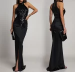 sexy women's dress Sequin Backless summer birthday evening dresses woman elegant party dresses cocktail prom dress XSY8189 - Image 2