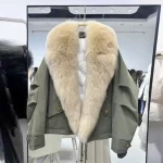 New Fashion Lady Winter Parkas Elegant Fox Fur Overcoat Zip Liner Warm Jacket Women Coats 2025 Outerwear Parka Street wear - Image 3