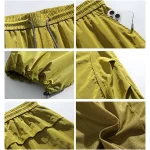 Men Women Outdoor Nylon 3 Proof Loose Casual Lightweight Hiking Techwear Sport Cargo Pants Unisex Streetwear Trousers - Image 5
