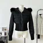 Real Fox Fur White Goose Down Parka Women Winter Hooded Short Coat Warm Puffer Jacket Female Outdoor Y2k Slim Fitting Outwear - Image 3