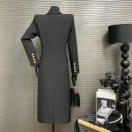 Temperament Women's Trench Coat 2025 Spring Autumn New Black Women's Double-Breasted High Quality Slim Women's Trench Coat H673 - Image 3