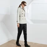 Women's Treach Coat, Windbreaker, Mid-length, Double Breasted, Anti wrinkle, Waterproof, Spring And Autumn Jacket, - Image 2