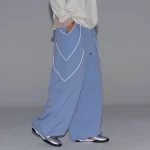 Outdoor Reflective Strip Waterproof Baggy Pant Men Women Streetwear Fashion Loose Casual Wide Leg Sport Pants Cityboy Trousers