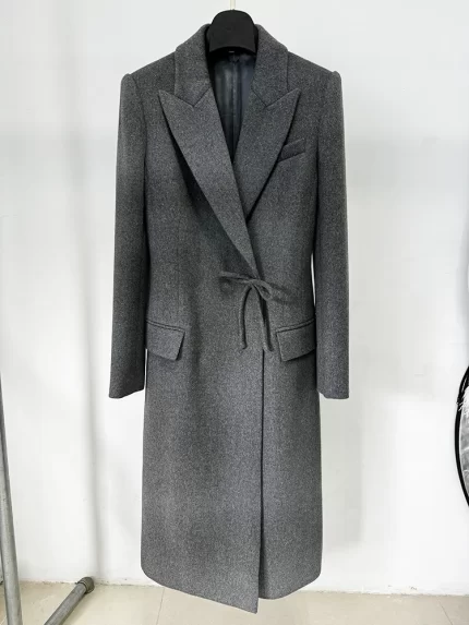 HIGH STREET Newest Fashion 2024 Designer Coat Women's Wool Cashmere Overcoat