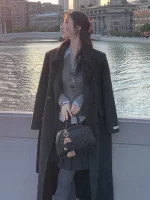 Women double-sided long woolen overcoat for autumn winter fashion wool outerwear with lining and belt brand jacket - Image 3