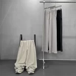 European and American Snowflakes Washed Ultra Baggy Sweatpants Vintage Raw Edges Drawstring Elastic Waist Athletic Joggers - Image 4