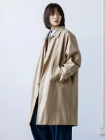 Trench for Women Japanese Style Vintage Simple Solid All-match Chic Ladies Streetwear Spring Khaki Straight Retro Long Sleeve - Image 2