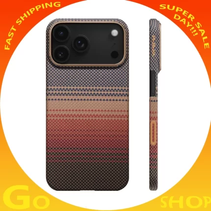 New PITAKA Carbon Fiber Phone Protective Case For iPhone 17 PRO/Pro Max Magnetic Protective Case Supports Wireless Charging Gift