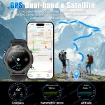 2026 New Men Military GPS SmartWatch 1.43" Sapphire Screen Dual-Band GPS Compass Bluetooth Call 10ATM Waterproof Sports Bracelet - Image 2