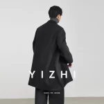 Fashion Men's Long Wool Coat 2025 Winter New Solid Color Thickened Loose Versatile Warm Double-Faced Wool Outerwear - Image 2