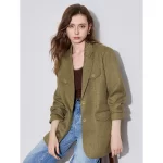 TOYOUTH Women Blazer Jacket 2024 Autumn and Winter 2024 New High-end Tailored Collar Thicking Jacket Coat - Image 2