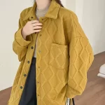 SuperAen Korean Style 2026 Autumn and Winter New Loose Jackets for Women Single Breasted Casual Coats
