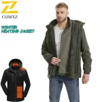 15 Areas Heated Windbreaker Winter Electric USB Self Heating Camping Jacket Man 3 In 1 Waterproof Thermal Fleece Coat Chaqueta - Image 3
