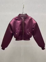 Cotton-padded pilot jacket, retro modern punk style, wide-sleeved short women's jacket, 2025 winter new style - Image 2