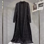 HKSH Spring Autumn New Women Long Trench Coat Heavy Craft Eyelet Hollow Out Sashes Elegant Windbreaker Punk Urban Jacket HK12271 - Image 2