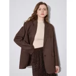 TOYOUTH Women Blazer Jacket 2024 Autumn and Winter 2024 New High-end Tailored Collar Thicking Jacket Coat - Image 4