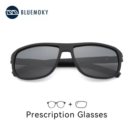 BLUEMOKY L Size Fashion Sport TR90 Polarized Sunglasses Prescription For Men Square UV400 Myopia Optical Sun Glasses