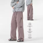 Men Women Outdoor Nylon 3 Proof Loose Casual Lightweight Hiking Techwear Sport Cargo Pants Unisex Streetwear Trousers - Image 3